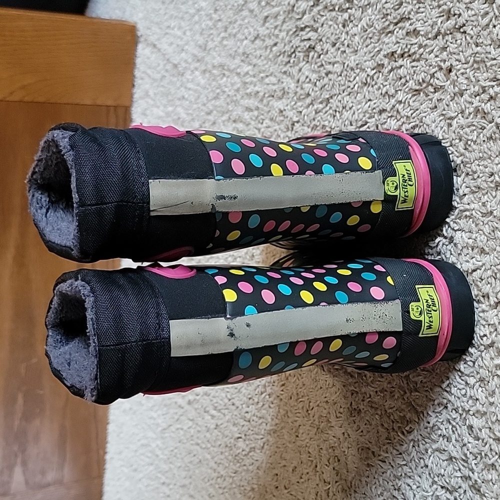 Western Chief Girls Size 12 Waterproof Winter Boots Faux Fur Lined -30°F EUC - Picture 7 of 14